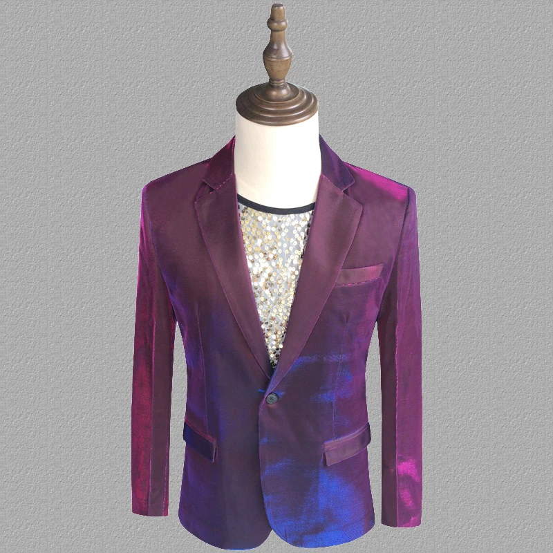 purple blazer men suits designs jacket mens stage costumes for singers