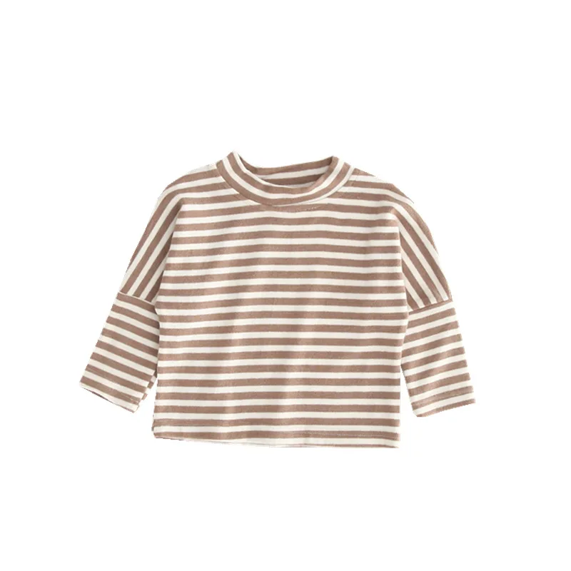 

2019 new children's long sleeve striped bottoming T-shirt