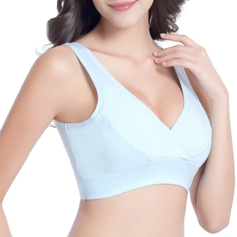 New Cotton Breast For Maternity Bras Plus Size Sleep Nursing Bralette Women Pregnant Feeding