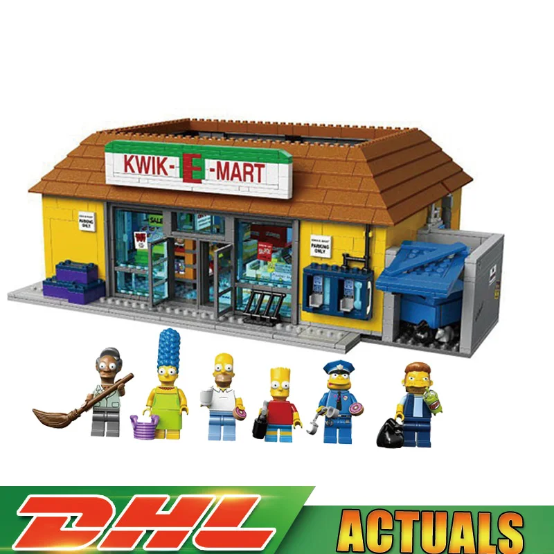 

DHL LEPIN 16004 16005 The Simpsons KWIK-E-MART Action Model Building Blocks Bricks Compatible Legoings 71016 71006 Toys Gifts