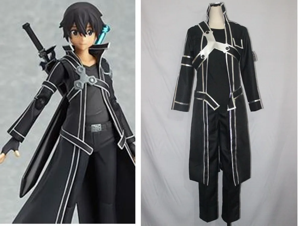 Sword Art Online Косплей SAO костюм Kazuto Kirigaya kiito полный комплект для Хэллоуина с париком для мужчин костюмы S-XL