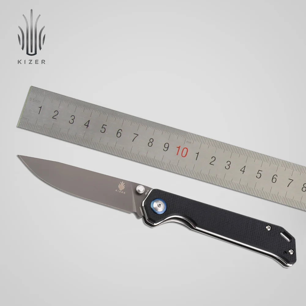 Нож kizer складной карманный нож очень гладкий мини нож edc bushcraft флип g10 Ручка