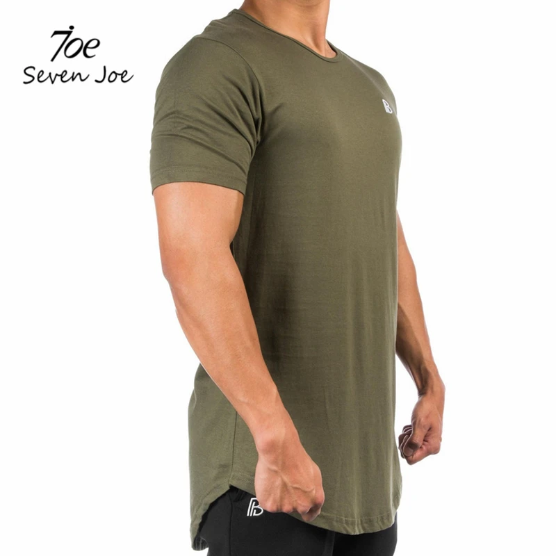 

Seven Joe Mens summer fitness Bodybuilding cotton t-shirt gyms workout Short sleeve shirts male Fashion solid blank tees tops
