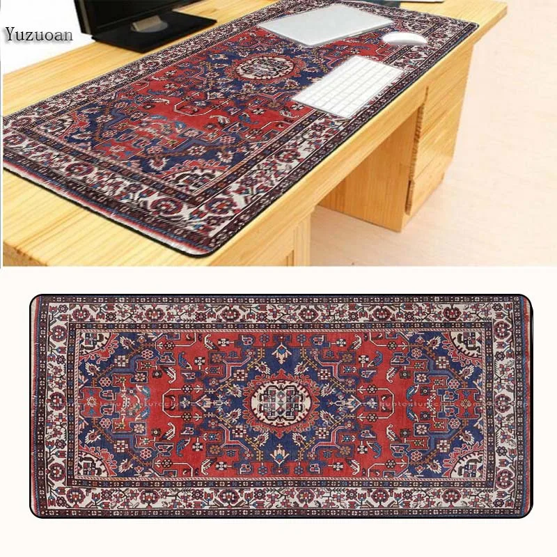 Yuzuoan 900*400*3 мм большой игровой коврик для мыши Коврик с блокирующим краем версия