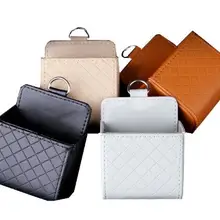 Автомобильный контейнер для мусора из искусственной кожи, автомобильный держатель для мобильного телефона, сумка для хранения, органайзер, автомобильный подвесной ящик для автомобиля