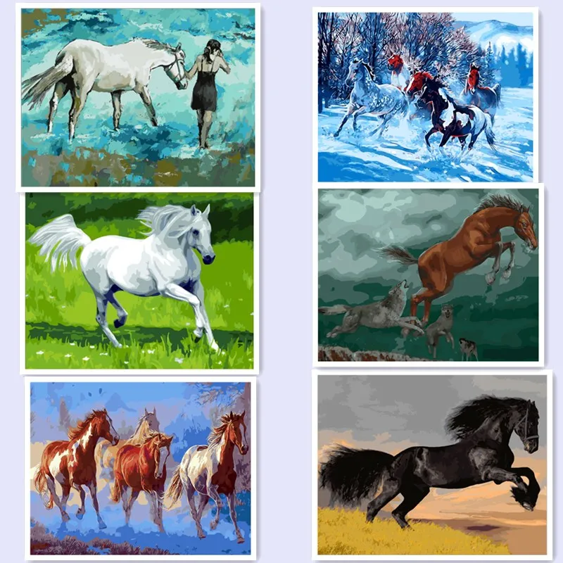 

Handmade New Style Diy Digital Oil Painting by Numbers Handpainted Canvas Paiting on Canvas for Living Room Home Decor MB028