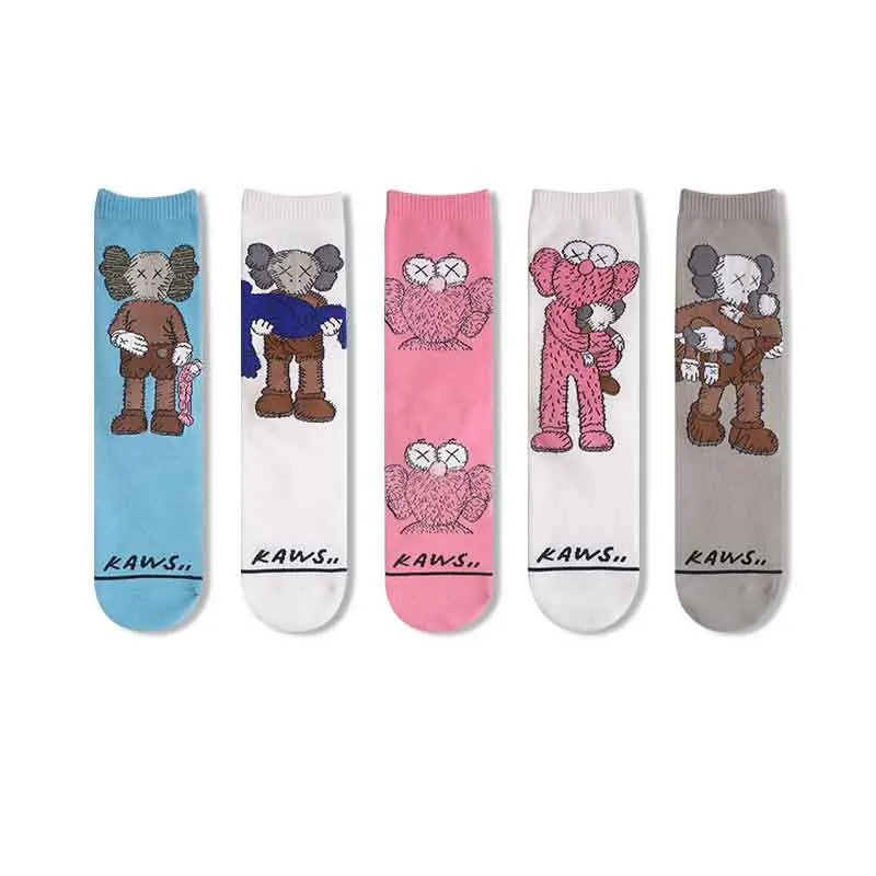 Креативные мужские и женские забавные носки с рисунками животных повседневные хлопковые носки