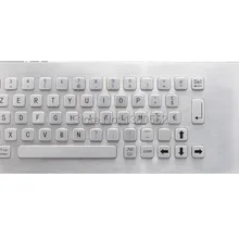 Металлическая клавиатура с водонепроницаемым герметичным корпусом из нержавеющей стали, медицинская клавиатура 65 клавиш Передняя Монтажная клавиатура киоска с трекболом