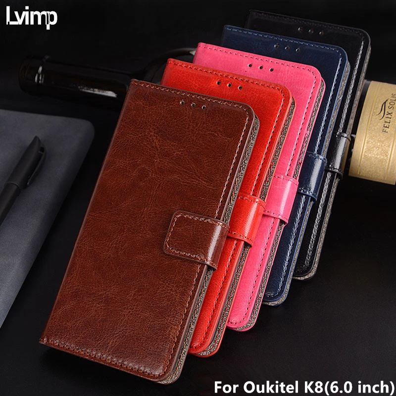 

Luxury Leather Wallet Phone Bags For Oukitel K8 Cases Mobile Phone Shell Card Slot Photo Frame Flip Case For Oukitel K8 Cover