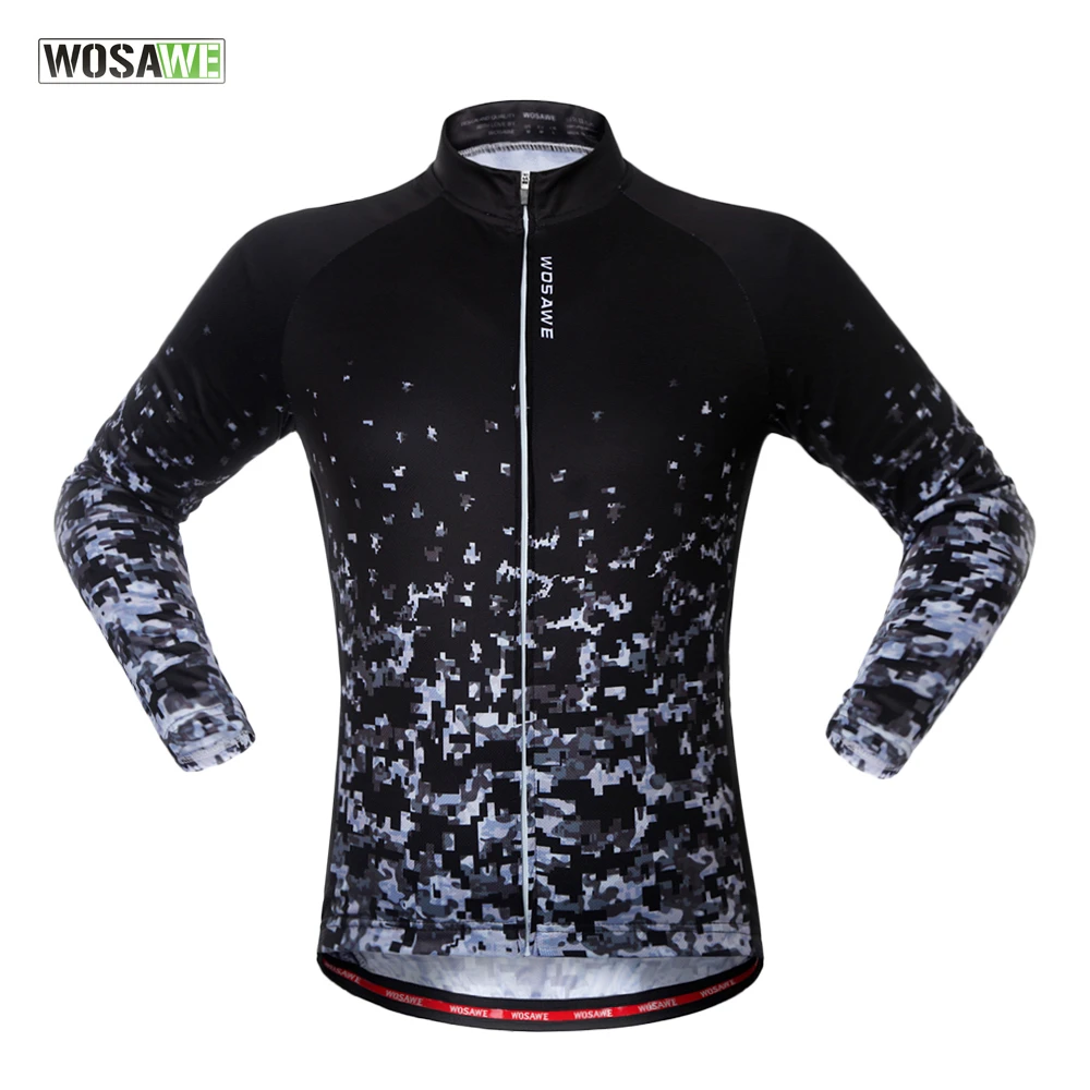 

WOSAWE Men Women Cycling Jerseys Autumn Sports Wear Long Sleeved Shirts Summer Reflective Jacket Riding Clothing