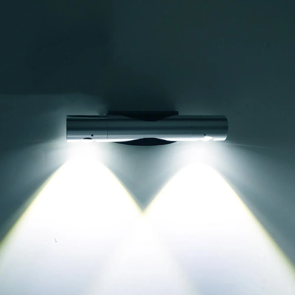 Настенные лампы светодиодный SMD 2 Вт лампочка для Бра 360 градусов вращающийся зеркальный передний светильник вверх и вниз домашний KTV бар стиральная гостиная IQ