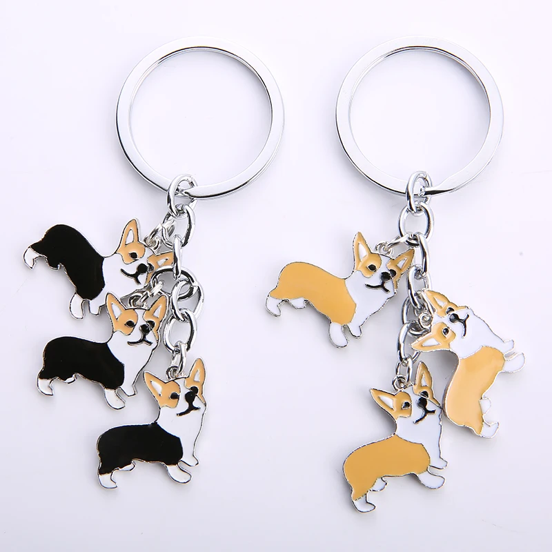 

NEW Welsh Corgi PET Dogs Key Chain DIY Pendants Pet Keychains Store Supplies Wholesale Gifts Key Ring Women Keychain Car Cheap