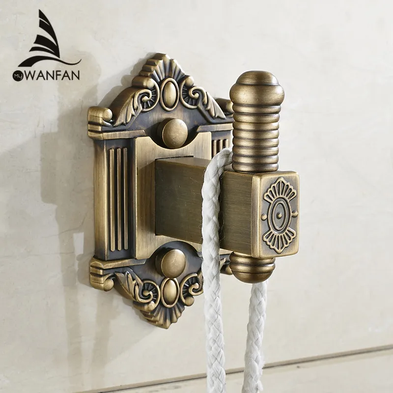 Robe Hooks Single Double Wall Hook Antique Brass Coat Rack Clothes Door