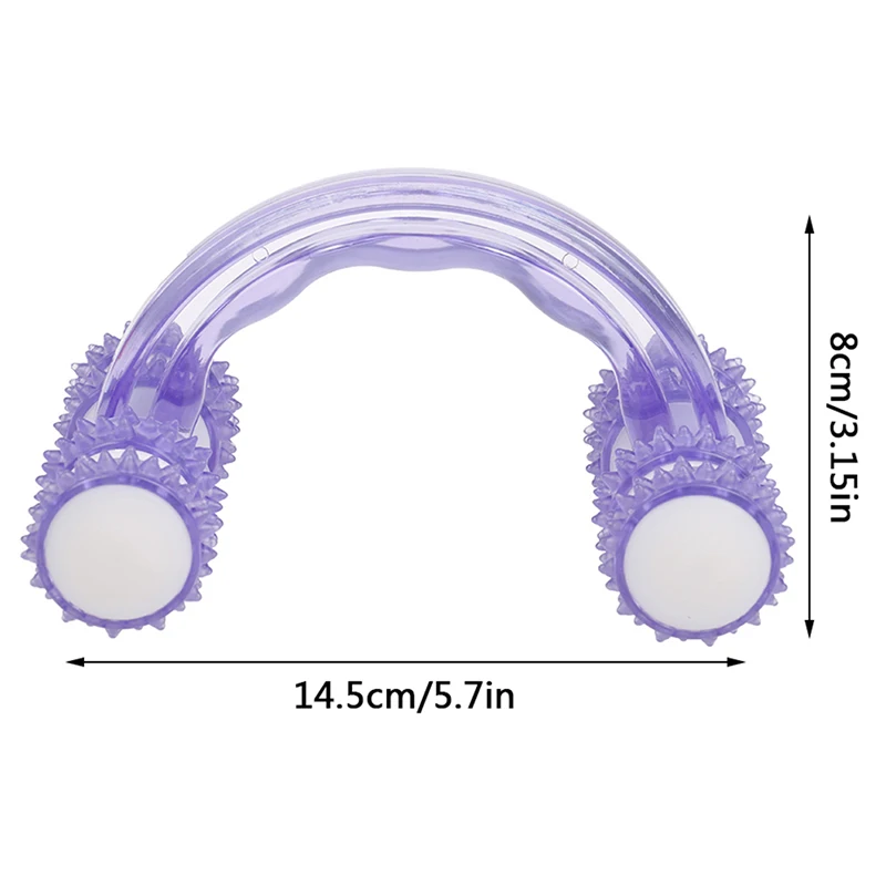 1 шт. пластиковый автомобильный ролик с полным корпусом, восемь роликовых колес, расслабляющий массажный инструмент для рук, рефлексотерапия для лица, рук, ног, спины, тела, терапия