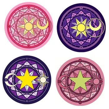 

60*60cm/80*80cm/100x100cm cartoon Card Captor Sakura rug mat Magic array carpet doormat floor anti slip plush Princess carpet