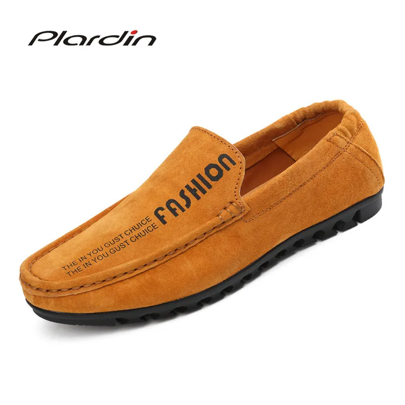 

Plardin 2019 Brand Fashion Style Soft Moccasins Men Loafers High Quality Genuine Leather Shoes Men Flats Gommino Driving