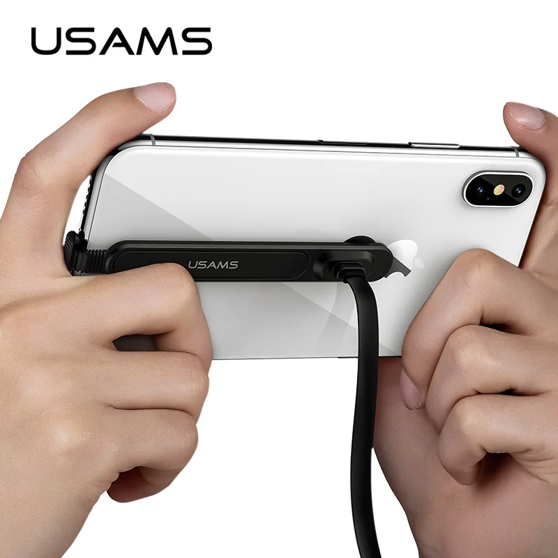 Game USB Cable for lightning cable,USAMS Adjustable Sucker bending