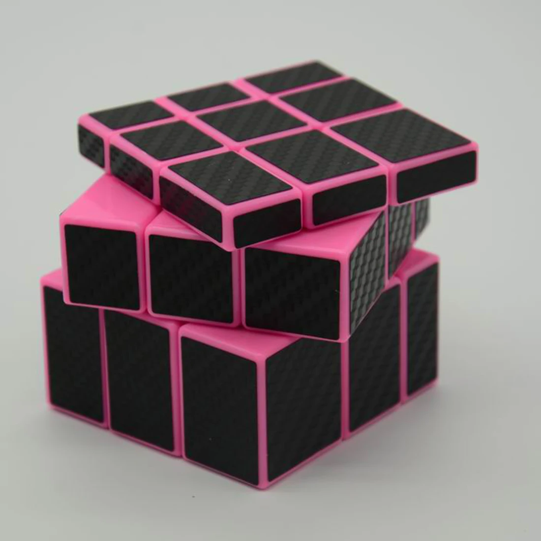 Синий розовый 3x3x3 зеркальные блоки наклейка из углеродного волокна волшебный куб головоломка скоростной куб 57 мм необычная форма Куб игрушки для детей