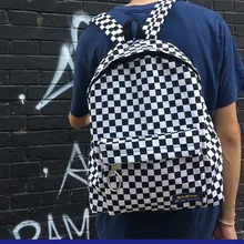 Модный клетчатый мужской женский рюкзак на плечо женский рюкзак в стиле хип-хоп Студенческая сумка повседневные дикие дорожные сумки рюкзак