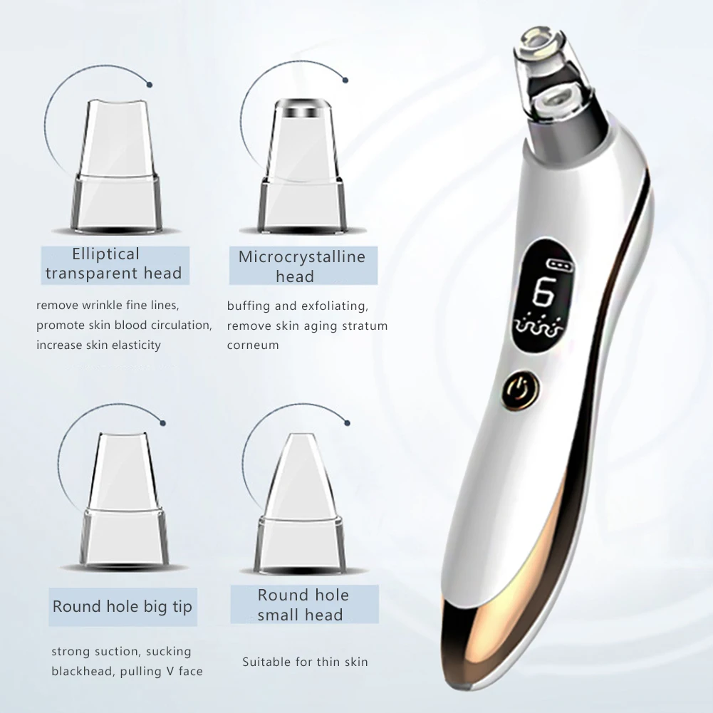 Removedor de Cravo Sucção a Vácuo Cuidados com a Pele Rosto Nariz Elétrico Facial Instrumento Limpeza Poros Mais Limpo Acne Beleza Ferramentas Máquina 24 Beleza e saúde