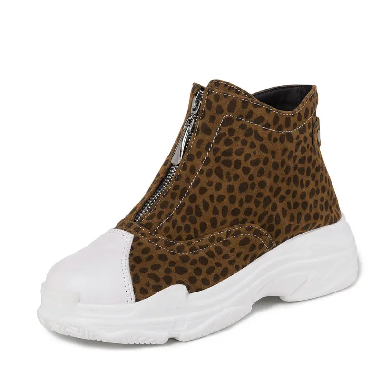 

LDHZXC 2019 Women Boots Fashion Round Toe Wedges Heel All Match Platform Winter Boots Women Shoes Boots Size 34-46