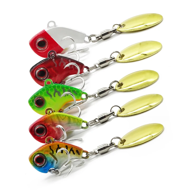 

New Metal Mini VIB With Spoon Fishing Lures 8g 11g 15g Fishing Tackle Pin Crankbait Vibration Spinner Sinking Bait Ice Fishing