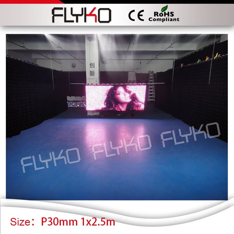 

P30mm highest definition clear video display 4ft by 8ft nightclub wedding bar vision backdrop video curtain