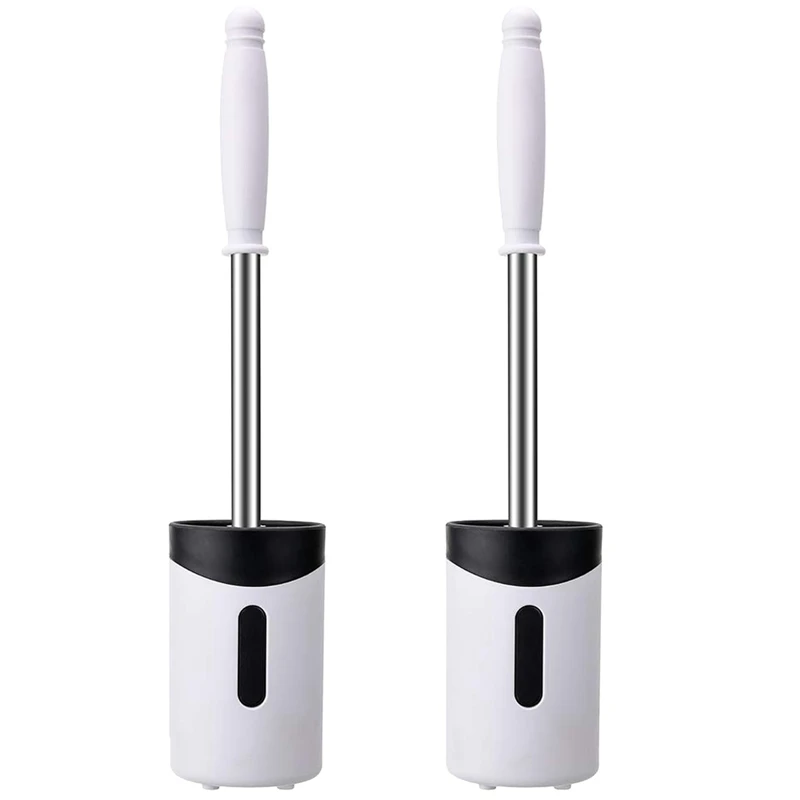 

2 Pack Toilet Brush And Holder Upgraded Modern Design With Strong Bristles,Bathroom Toilet Bowl Brush Set,Toilet Cleaning Brus