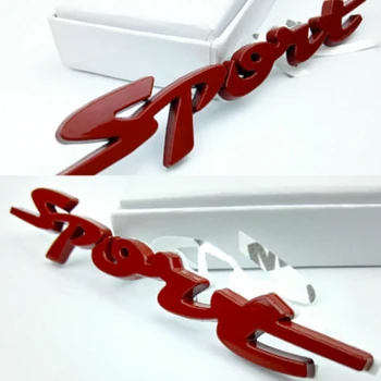 

3D Car interior Sticker 2019 Metal Chrome Sport Logo Sticker Emblem Badge Car Standard for Car SUV Racing Body/Fender/Trunk