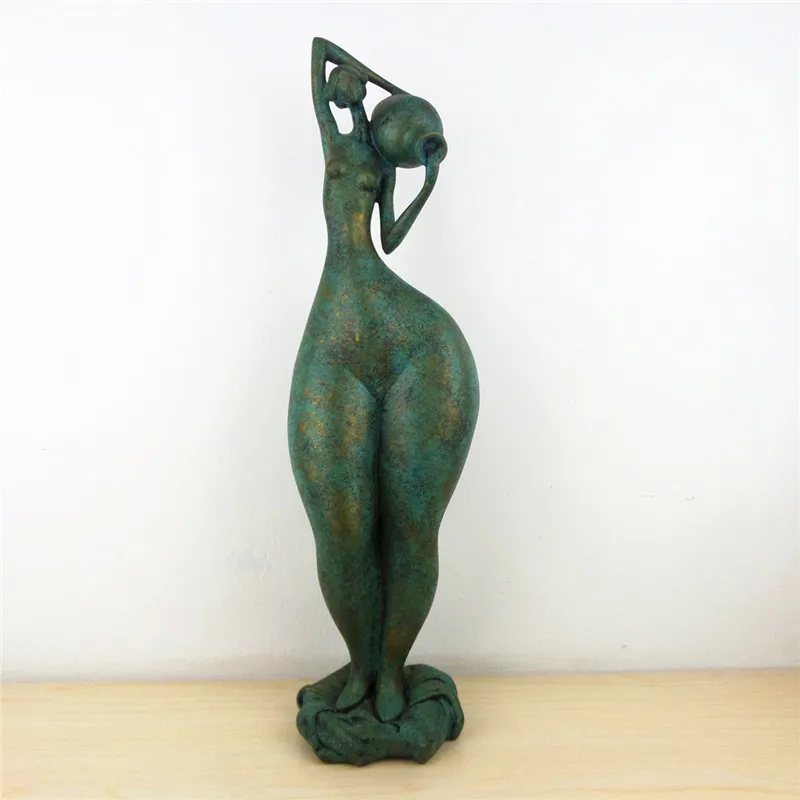 59 см Абстрактные Художественные статуэтки для полных девушек, преувеличенная женская статуэтка, статуя из смолы, украшение для дома, аксессуары R1476