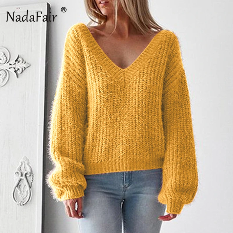 v neck lace up sweater women24