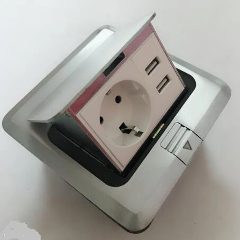 2019 Новый и горячий 1 * EU power + 2 Зарядка USB стандартный заземляющий напольный