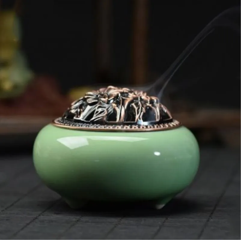 Buy Small ceramic censer Sandalwood dish incense burner Incense burner indoor