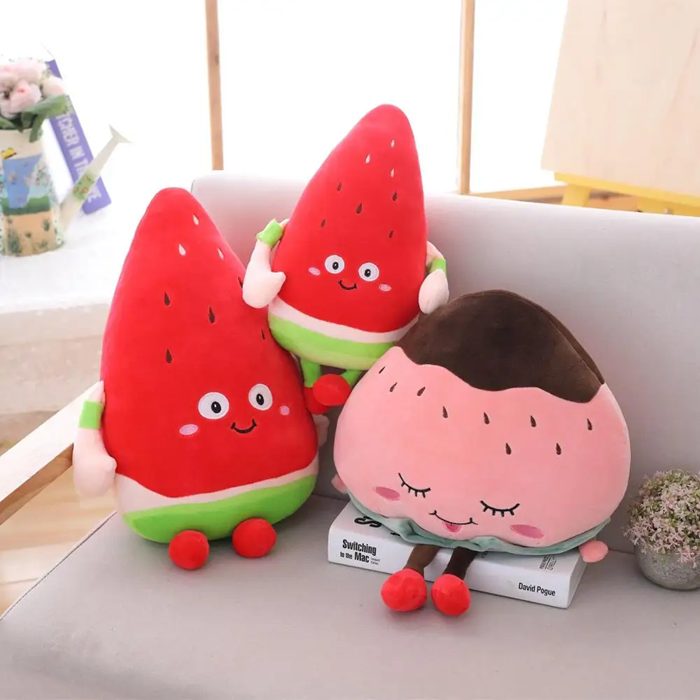 35 70 см Kawaii арбуз и клубника Плюшевые Растительные Игрушки Мультяшные милые