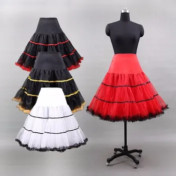 

2019 Short Organza Halloween Petticoat Crinoline Petticoat for Wedding Dresses Underskirt Rockabilly Tutu