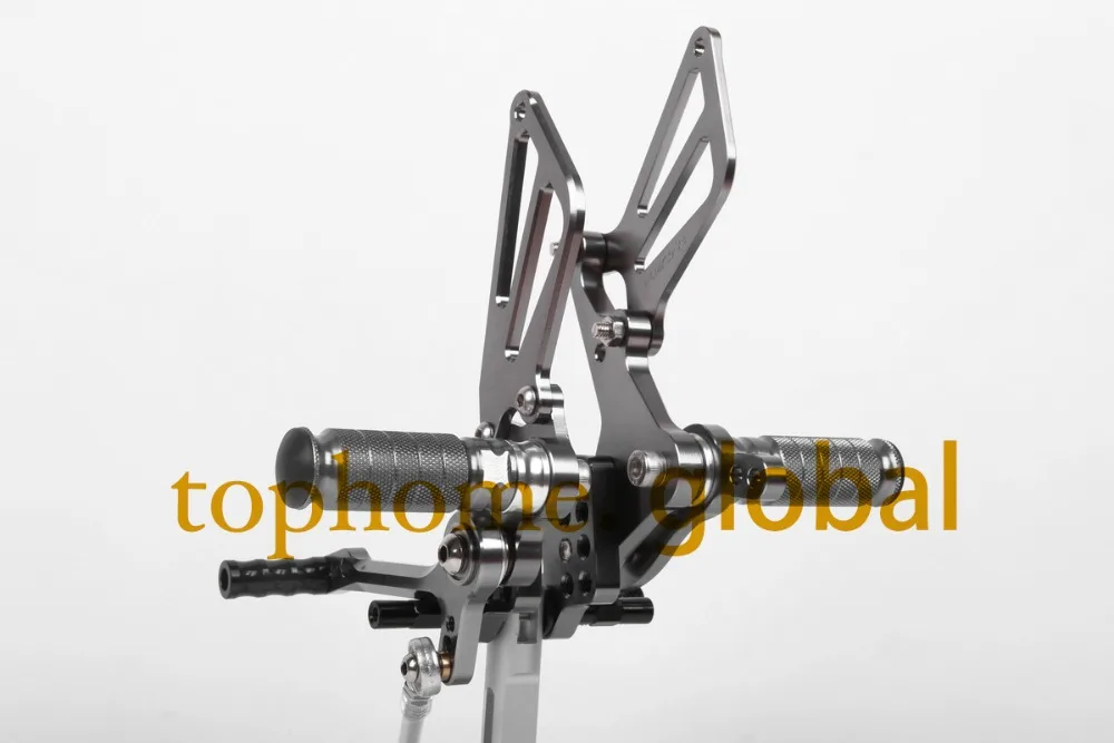 Для Suzuki GSXR1000 2001 2002 2003 2004 мотоцикла с ЧПУ Rearsets подножки Rearset Титан серый подножки