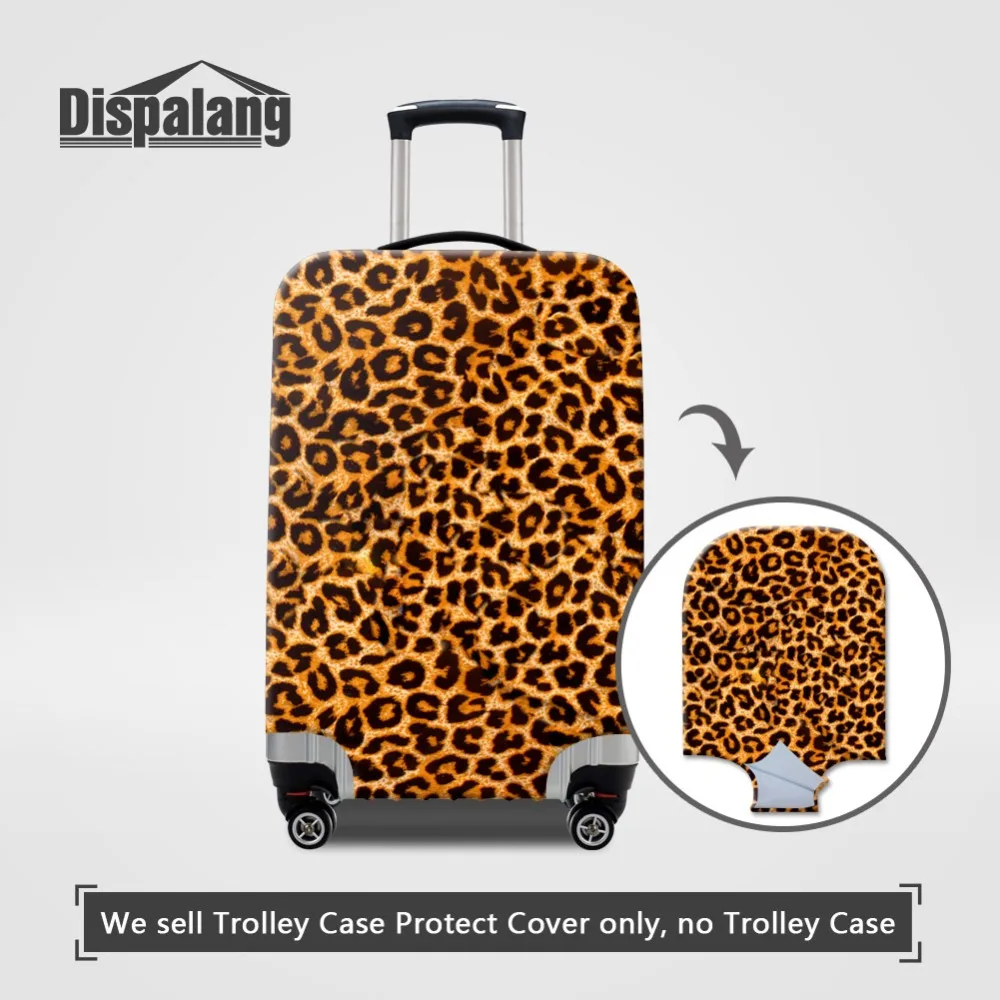 

Cool Leopard Snake Skin Elastic Dust Luggage Protective Cover For 18-32 Inch Peacock Animal Travel On Road Thick Suitcase Covers