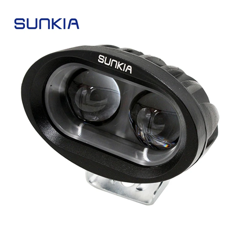 SUNKIA Motorcycle LED Work Light U10 20W 2000 Lumen Universal Spot Bicycle Off Road ATV 4WD