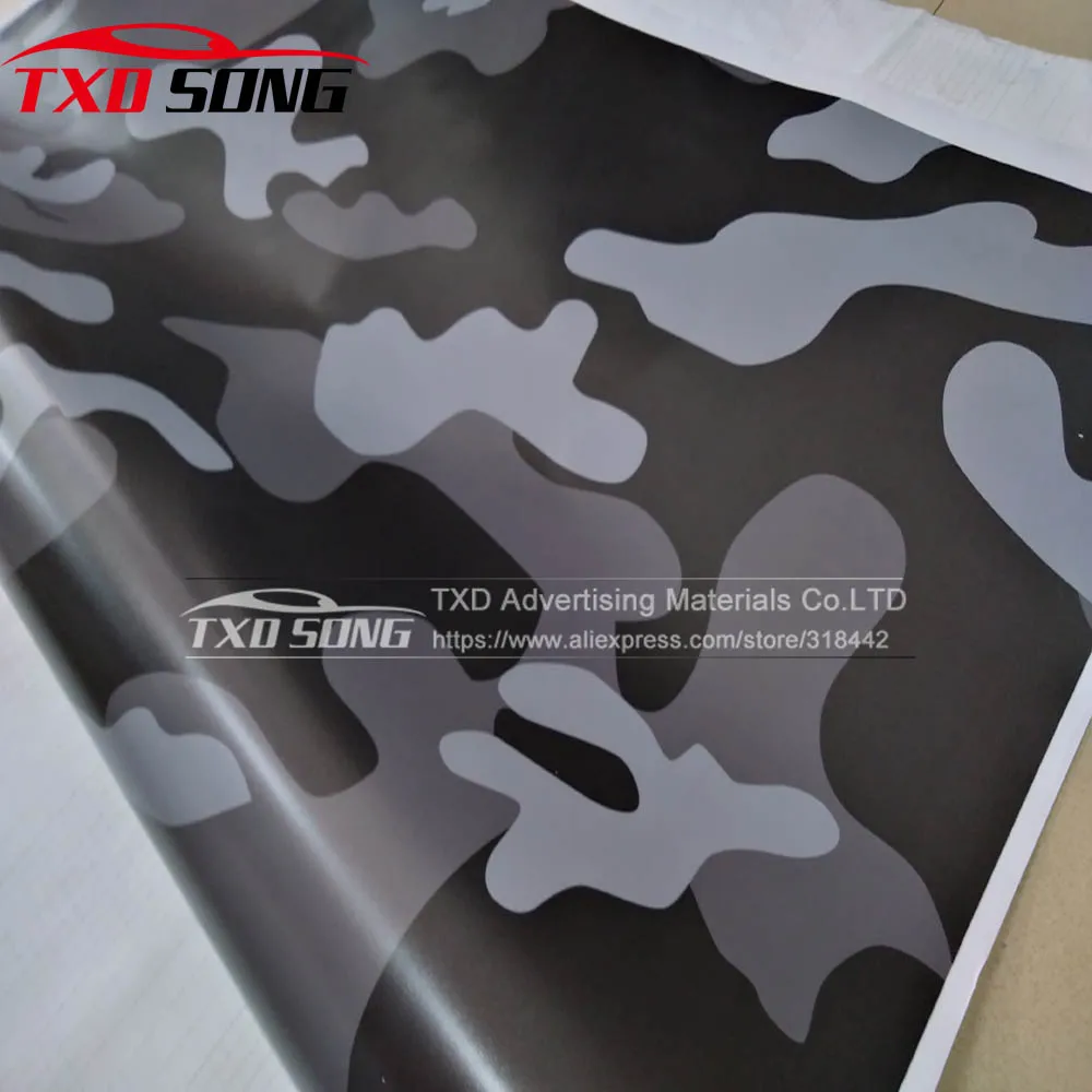 

New Arrival Black white grey Camo Vinyl Wrap Car Motorcycle Decal Mirror Phone Laptop DIY Styling Camouflage Sticker Film