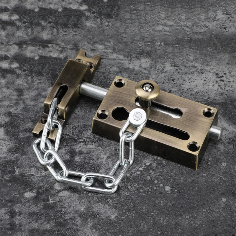 

Door Chain Latch Bolt Restrictor Safety Guard Lock Slide Catch Strong Security