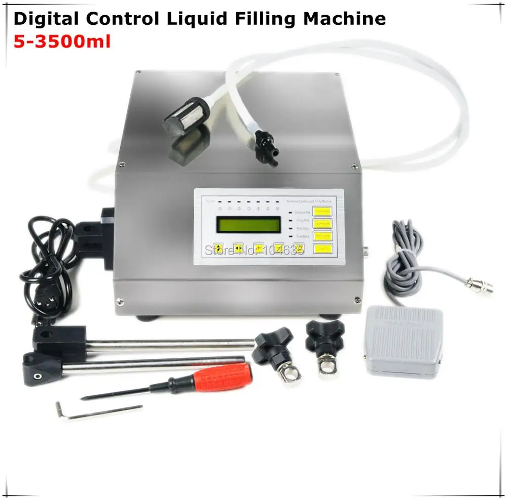 

Liquid Filling Machine Digital Control Water Drink Perfume Juice Milk Small Bottle Filler Jar Diaphragm Pump Packing Machine GFK