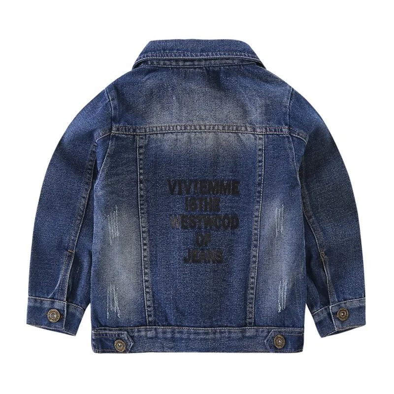 COOTELILI 80-130cm 2018 Spring Boys Jeans Jacket Dark Blue Children Windbreaker girls Jacket Kids Outerwear  (5)