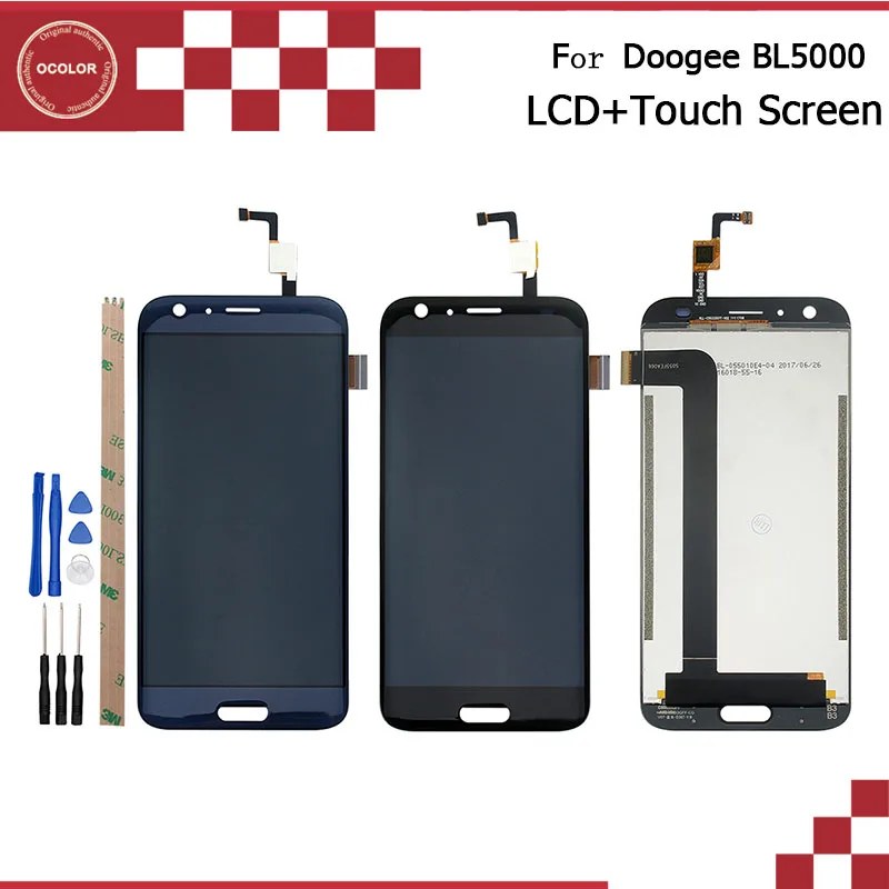 Ocolor Для doogee BL5000 ЖК-дисплей и инструмент для ремонта сенсорного экрана в сборе Запчасти для телефонов с инструментами+ Чехол Для doogee BL5000