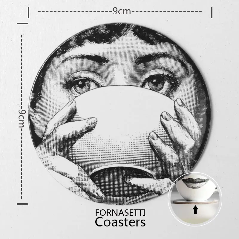 

Christmas Gift Ornaments Fornasetti Coasters Insulation Mat Wood Pad Coffee MDF (1-39)