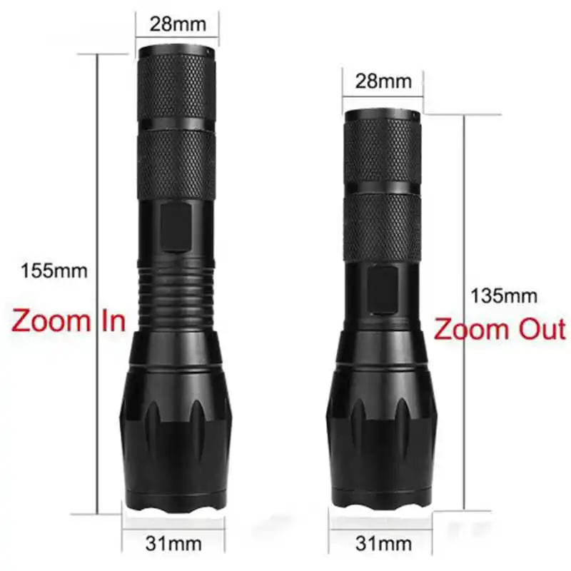 powerful led flashlight rechargeable LED Searchlight Tactical Flashlight T6 Spotlight torch flashlight 18650 fanatic #4S19 (2)