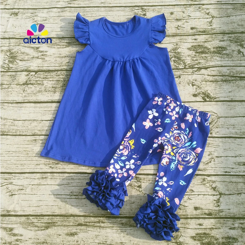 2017 Модные дети одежда для новорожденных весна лето римейк одежды новорожденных девочек топ дизайн рябить брюки девушки бутик костюмы