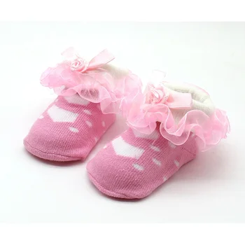 

New Princess Cotton Socks Lace Frilly Infant Ruffled Socksborn Baby Kids Girls