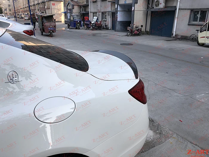 Задний спойлер для Maserati QuattroPorte 2013 2019 задний из углеродного волокна бесплатная
