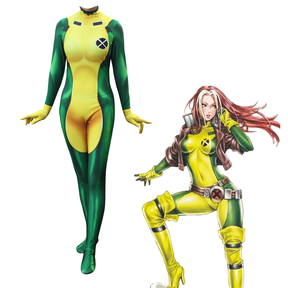 Фильм Для женщин X MEN Anna Marie космического аппарата изгой Косплэй костюм зентай