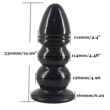 Huge Black silicone butt plug 100% silicone masturbation anal sex toys for men for woman sex shop toys for adults